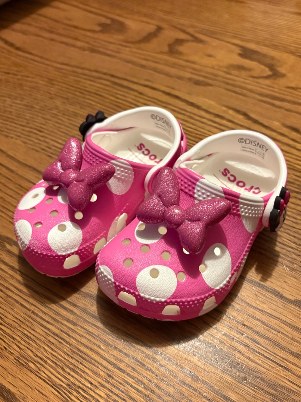 Toddler size 6 Crocs Minnie Mouse